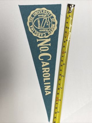 Vintage UNC North Carolina Tarheels Tar Heels University Mini Pennant 3.  5x9.  75 L 2