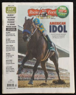 American Pharoah On Cover Of 2015 Daily Racing Form Horse Racing Newspaper