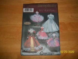 Simplicity 11 1/2 Doll Clothing Patterns 5800 Uncut