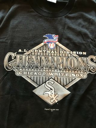 Vintage 2000 Mlb A.  L.  Centeral Divison Champion Chicago White Sox T - Shirt