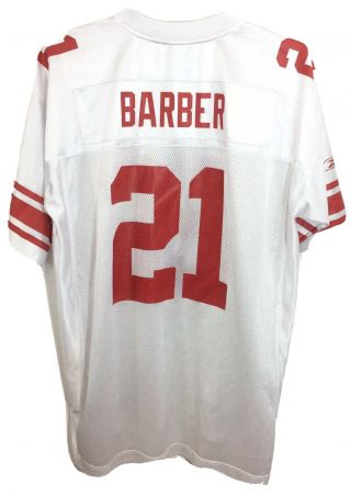 Reebok Nfl Official Football Jersey Ny Giants Tiki Barber 21 Mens Xl White Red
