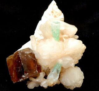 Stillbite Tie Bow Green Apophyllite Crystal On Rock Minerals G/1/21