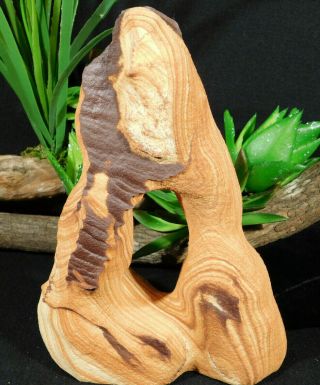 A Big Abstract Navajo Sandstone Arch Sculpture With Hematite From Utah 1114gr