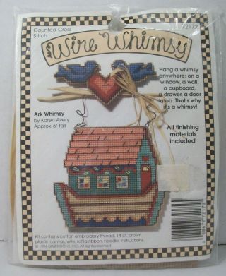 Dimensions Wire Whimsy Counted Cross Stitch Kit Ark 72172 Birds Heart Opened