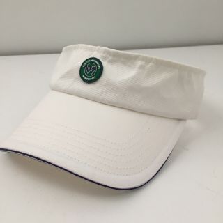 Official The Championships Wimbledon Tennis Visor White With Raised Logo