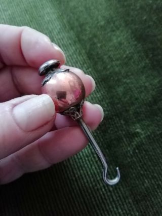 Button Hook - " Copper Ball " Handle