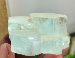 87.  5 G Terminated Aquamarine Crystals Bunch From Skardu Pakistan