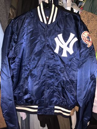 Vintage Starter Mlb Ny York Yankees Satin Jacket Size L