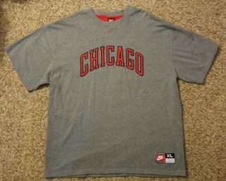 Vintage Nike Chicago Bulls T - Shirt Basketball Size Xl Rare Exclusive 90 