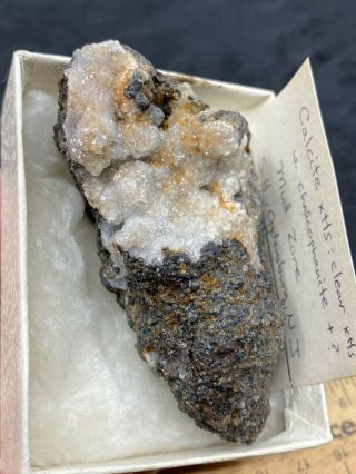 Calcite W/ Chalcophanite,  ? Specimen From Nj In Cardboard Box - Estate Find