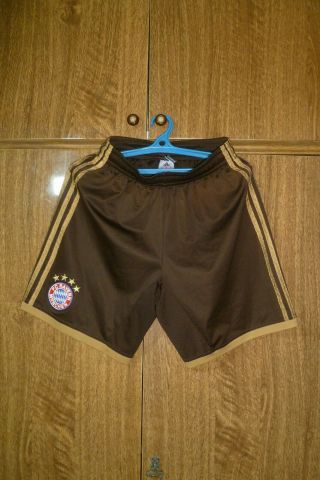 Bayern Munchen Munich Fc Adidas Football Shorts Away 2013/2014 Brown Men Size M
