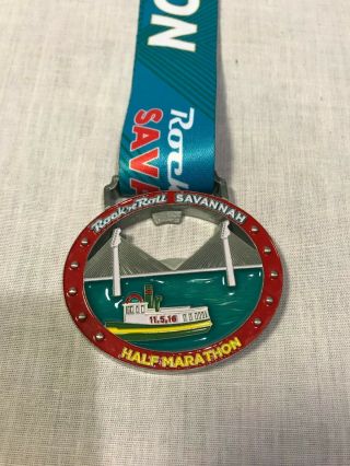 Rock N Roll Half Marathon Series Medal November 2016 Savannah Georgia