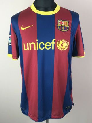 Xavi 6 Barcelona Fc 2010/2011 Nike Home Football Shirt Men 