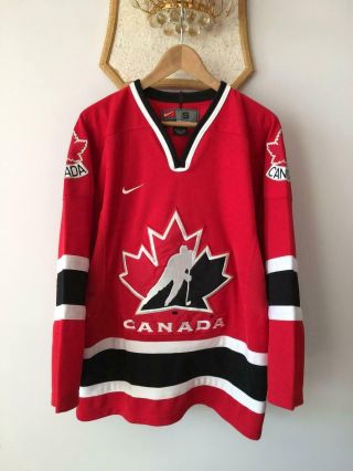 Canada Team Ice Hockey Jersey Trikot Shirt Rare Nike Adult Mens Small