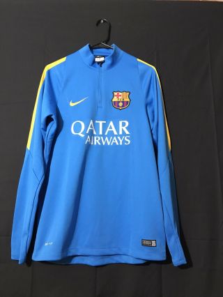 Fc Barcelona Nike Player Issue Training Top Sweat Shirt Football Medium Soccer