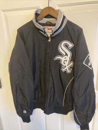 Chicago White Sox Majestic Old School Dugout Players Jacket M