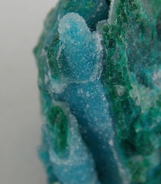 Drusy Quartz On Chrysocolla Stalactite - 2.  6 Cm - Ray Mine,  Arizona 23787