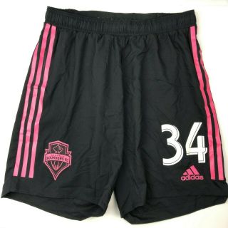 Seattle Sounders Adidas Climalite Match Game Shorts Size Med Nightfall Black 34