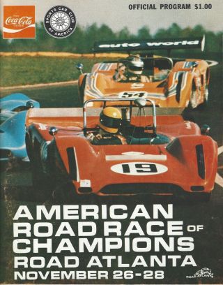 1971 American Road Race Of Champions Official Program