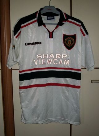 Manchester United 1997 - 1999 Away Football Shirt Jersey Umbro Size L