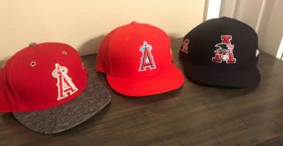 Los Angeles Angels Fitted Hat Bundle Size 7 5/8