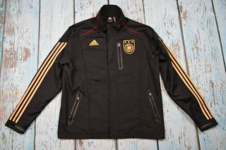 Adidas Track Zip Jacket Soccer Black Germany Deutschland Uk 42/44 186cm Gold