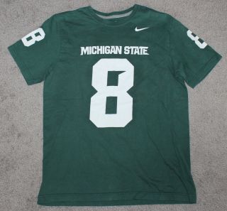 Nike Michigan State Spartans Football Jersey T - Shirt Men Medium M 8 Cousins Msu