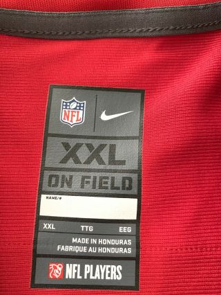 Nike On - Field San Francisco 49ers Colin Kaepernick 7 Red Football Jersey 2XL 3