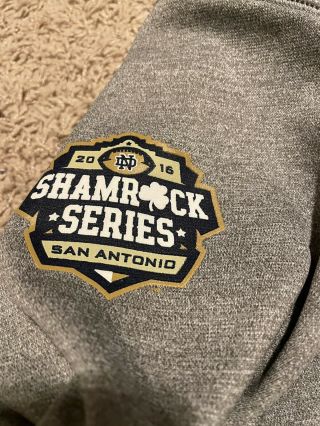 Notre Dame Football Under Armour 2016 Shamrock Series Hoodie Sweatshirt Large ND 3