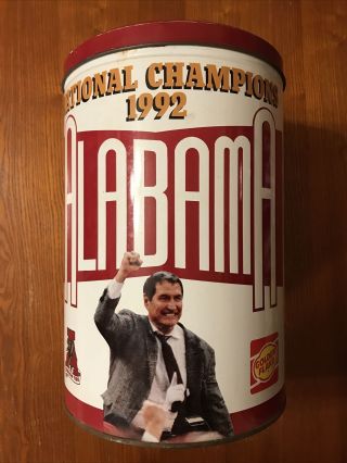 1992 Alabama Crimson Tide Golden Flake National Champions Tin Can