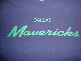 Nba Dallas Mavericks Scripted Throwback Blue Adidas T Shirt Men 