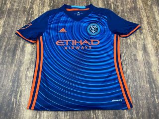 York City Fc Mls Blue Soccer Jersey - Adidas - Youth Medium