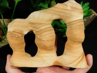 A Big Abstract Navajo Sandstone Arch Sculpture With Hematite From Utah 1085gr