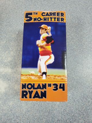 Preowned2012 Nib Houston Astros Nolan Ryan " 5th No Hitter 1981 " Bobblehead