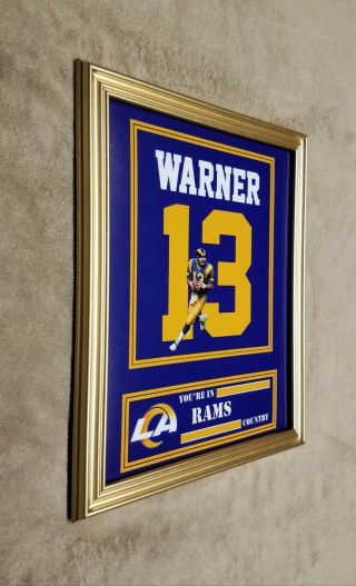 Kurt Warner Los Angeles Rams 8x10 Framed Jersey Photo