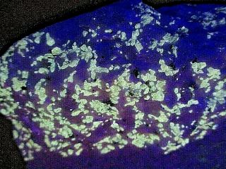 Large Fluorescent Fluoborite In Calcite,  Sterling Hill Mine,  Ogdensburg,  Nj
