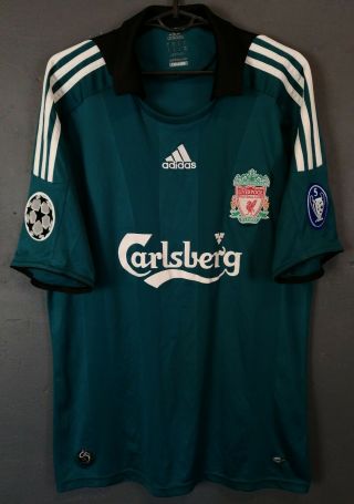 Fc Liverpool 2008/2009 Uefa Champions League Soccer Football Shirt Jersey Size M