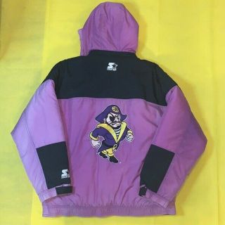 90’s Starter Ecu East Carolina Pirates Puffer Jacket Men’s Size L Faded