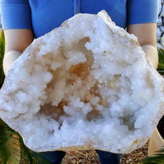 Big 9 Inch Prestine White Quartz Crystal Geode