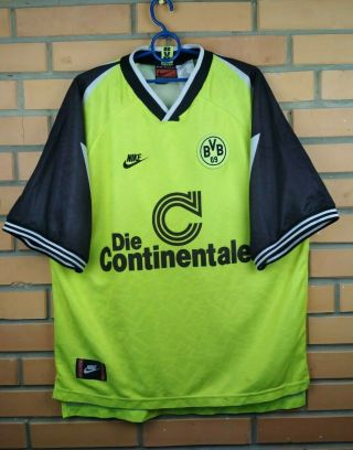 Borussia Dortmund Jersey 1995 1996 Home Xxl Shirt Soccer Football Nike Trikot