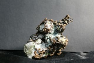 Michigan Native Vein Copper Crystals With Silver Mining Specimen Half - Breed