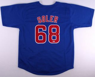 Signed Jorge Soler 68 Chicago Cubs Blue Xl Jersey W/ Psa/dna & Hologram