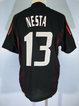 Alessandro Nesta Ac Milan Adidas 2004 Italy Home Football Shirt Soccer Jersey M