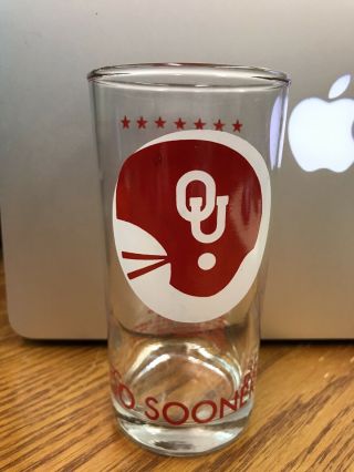 1981 University Of Oklahoma Ou Sooners Football Glass.