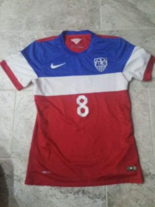 Clint Dempsey Nike Authentic Usa Away 2014 World Cup Jersey Men 