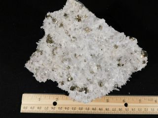 A BIG Quartz Crystal Cluster with Little Pyrite Crystals Peru 672gr 2