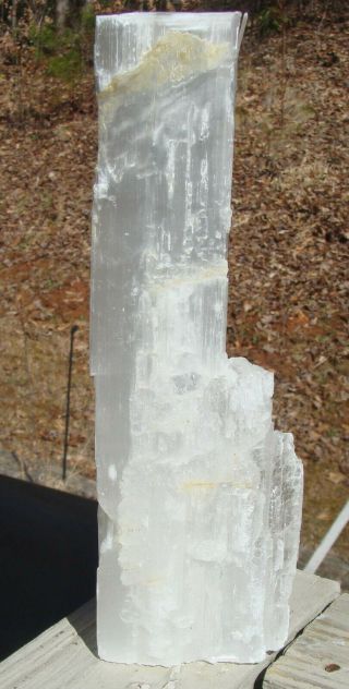 Selenite Natural Log - Large - 3 Lbs 6 Ounces - 10 1/2 Inches Tall - Fantastic Deal