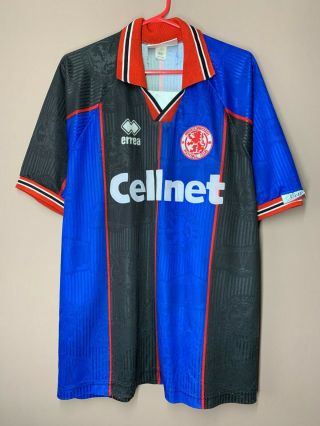 Middlesbrough 1995 - 1996 Vintage Away Football Soccer Errea Shirt Jersey Sz Xl