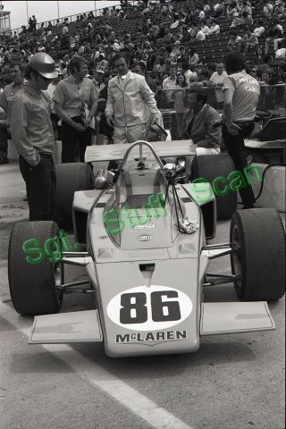 1971 Indy Car Racing Photo Negative Peter Revson Indy 500