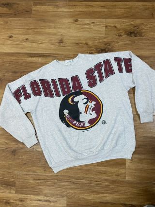 Vtg 1995 Florida State Seminoles Sweatshirt Mens Xl Home Team Usa Fsu College